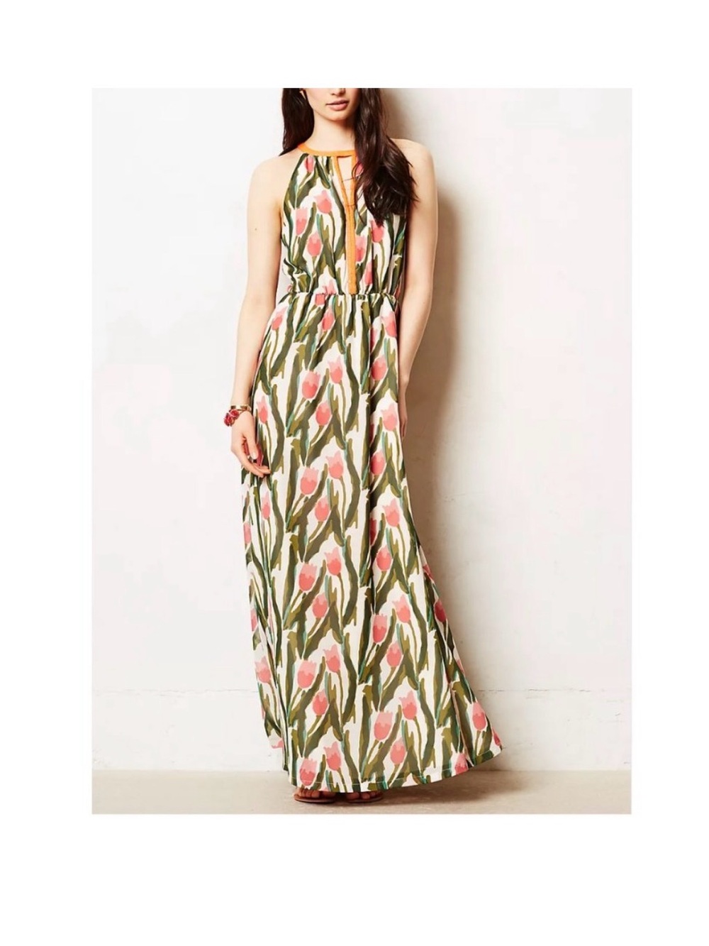 Anthropology sz 8 Vineet Bahl "Portia" floral Tulip maxi dress.